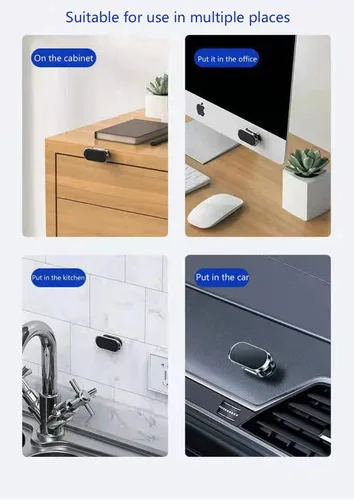 Miniatura 6 de Soporte magnético para teléfono de coche, 2 unidades, rotación de 360°, apto para teléfonos inteligentes generales