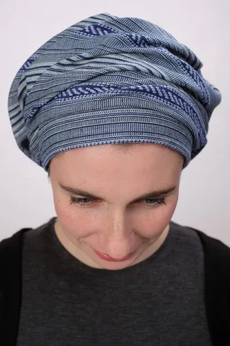 Miniatura 3 de Cubierta de cabeza judía para mujer Tichel Slouchy Beanie Boina Snood Headcover