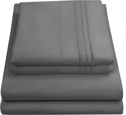 Miniatura 49 de Juego de sábanas de 1800 hilos – Sábanas de microfibra cepillada suave de calidad egipcia – Juego de ropa de cama de lujo con sábana encimera