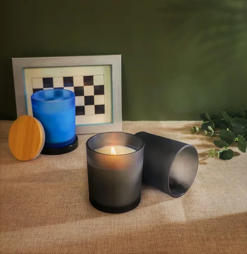 Miniatura 5 de Aroparc Paquete de 12 tarros de velas de 10 onzas con tapas, recipiente para velas para suministros de fabricación de velas, apto para lavavajillas
