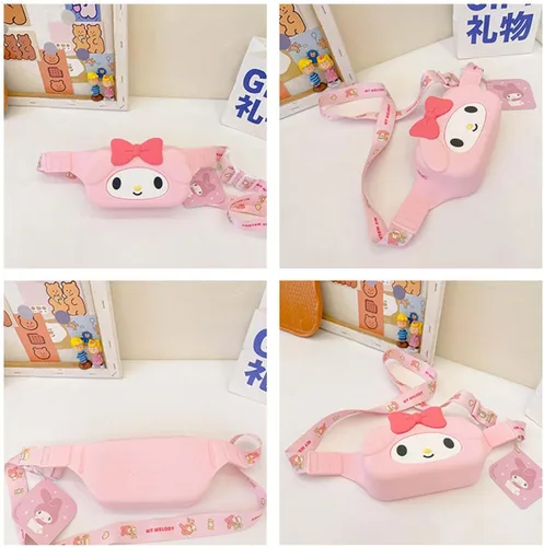 Miniatura 7 de Riñonera pequeña Kawaii para niños y adolescentes, Rojo