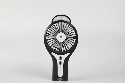 Miniatura 4 de Sunneday Ventilador de nebulización Ventilador de mano con niebla de agua Ventilador de pulverización de enfriamiento recargable Negro
