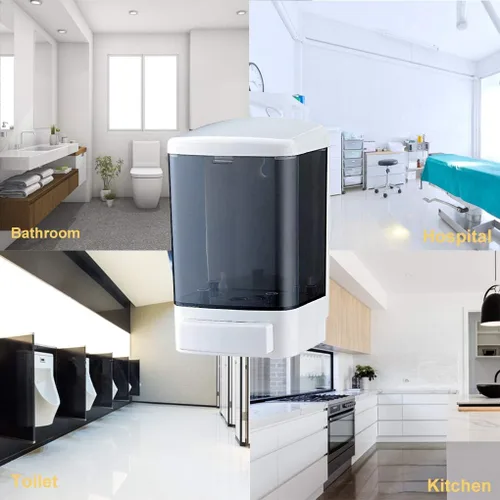 Miniatura 5 de Evhome - Dispensador manual de jabón para cocina y baño, con montaje en pared, dispensador de jabón comercial para contenedores líquidos, champú