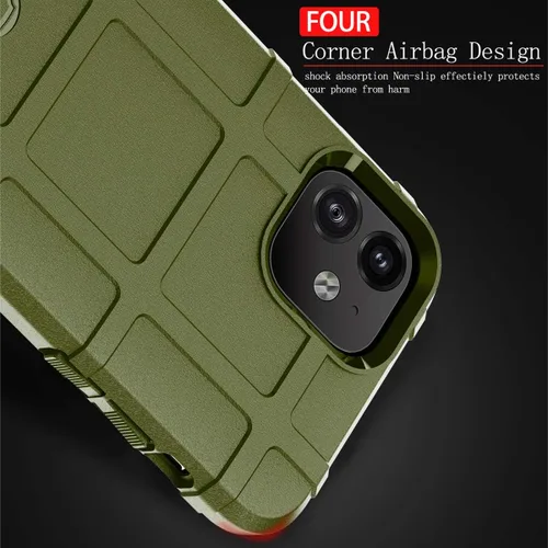 Miniatura 4 de Para iPhone 11 Caso, (Rugged Shield Series) TPU Funda Protectora Táctica Gruesa De Armadura Sólida Para IPhone 11 (6.1 Pulgadas) - Verde Ejército