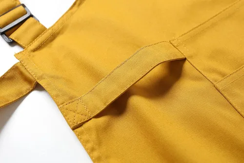 Miniatura 12 de Jeelow Delantal de cocina de algodón o sarga de algodón para hombres y mujeres, ajustable con bolsillos ajustables