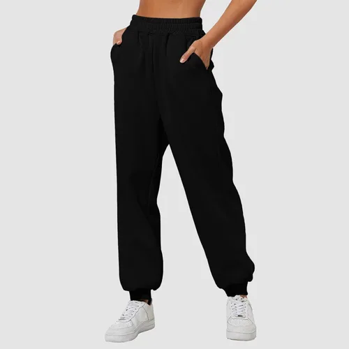 Miniatura 4 de Pantalones deportivos de cintura alta para mujer, ajuste holgado, pierna recta, ropa Y2K 2023 con bolsillos