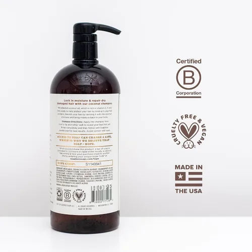 Miniatura 8 de Soapbox Champú de coco y karité, deja el cabello suave, brillante e hidratado - Ingredientes limpios libres de productos químicos agresivos, Aceite