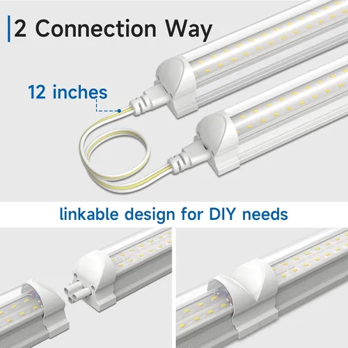 Miniatura 5 de SHINESTAR Luces LED de tienda de 4 pies, 40 W, 5000 lúmenes, 5000 K, luz LED para tienda, súper brillante, 75% de ahorro de energía, tubo de luz T8