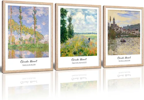 Miniatura 16 de Impression Paintings de Claude Monet - Lienzo de reproducción de arte giclée para pared, para comedor, dormitorio, cocina, baño, decoración