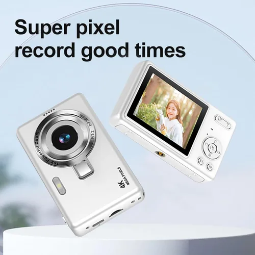 Miniatura 3 de Cámara digital 4K para fotografía de viaje, cámaras compactas de bolsillo, cámaras de vlog, cámara digital vintage con 48 Mp, zoom digital de 16x