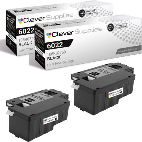 Miniatura 278 de CS compatible Xerox Phaser 6510/WorkCentre 6515 (106r03480) 2 cartuchos de tóner negro para Phaser 6510, WorkCentre 6515 2 negro