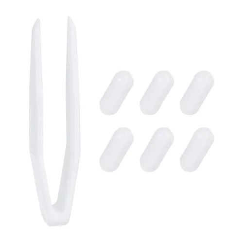 Miniatura 12 de PATIKIL Barra agitadora magnética, 0.394 x 0.236 pulgadas, 6 piezas de PTFE magnético, barra mezcladora magnética para vaso de precipitados de fondo