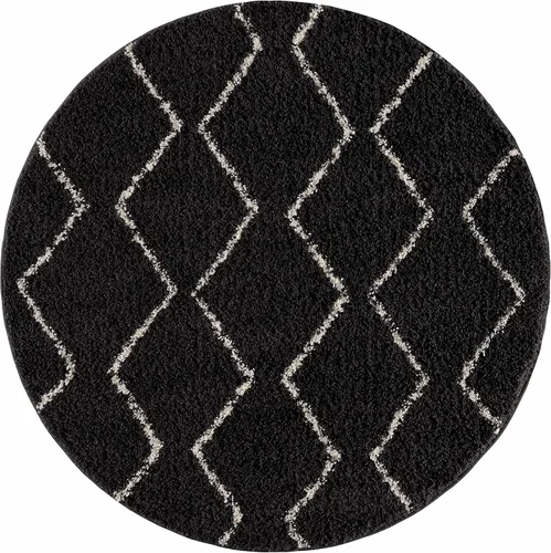 Miniatura 41 de Hauteloom, Duncans - Alfombra de estilo granja de pelo mullido para sala y dormitorio, con borlas - Beige, carbón, gris - 2 pies 7 pulgadas x 7 pies