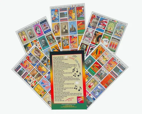 Divertido juego de bingo de lotería afroamericana para todos | Aprende historia y cultura afroamericana Coloridas tarjetas educativas de lotería,
