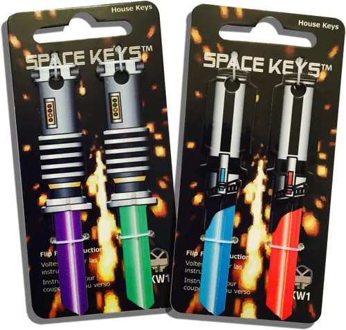 Miniatura 2 de Juego de 4 llaves espaciales en forma de sable de luz™ - Compatible con Kwikset KW1 KW10