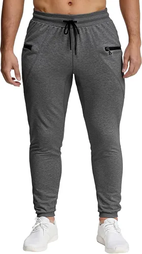 Miniatura 5 de MAIKANONG Pantalones deportivos ajustados para hombre, pantalones de entrenamiento para gimnasio, correr, atletismo, casual