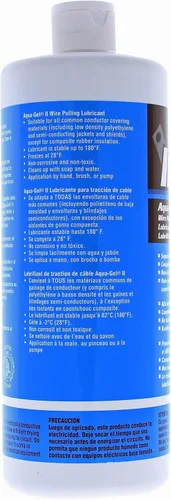Miniatura 3 de IDEAL Electrical 31-378 Aqua-Gel II Lubricante eléctrico para jalar, botella exprimible de 1 cuarto de galón, azul, 32 onzas líquidas (paquete de 1)