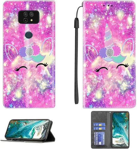 Miniatura 445 de Funda para Moto One Zoom compatible con Motorola One Zoom Phone Case Flip Stand Cover Magnetic Close YHD