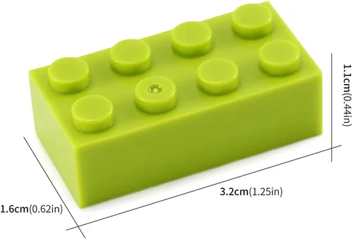 Miniatura 5 de Ladrillos de 2 x 4, lima, 320 piezas partes de color verde amarillento, kit de construcción clásico, conjunto de juego creativo, bloques de juguete