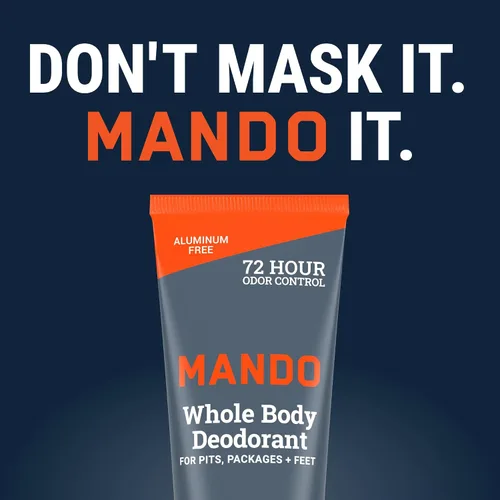 Miniatura 5 de Mando Desodorante para todo el cuerpo – Mini tubo de crema invisible de tamaño de viaje – Control de olores de 72 horas – Sin aluminio y bicarbonato