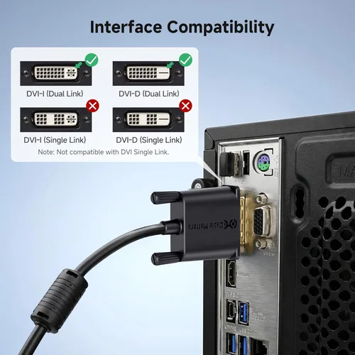 Miniatura 5 de Cable con ferritas Cable Matters chapado en oro DVI-D Dual Link