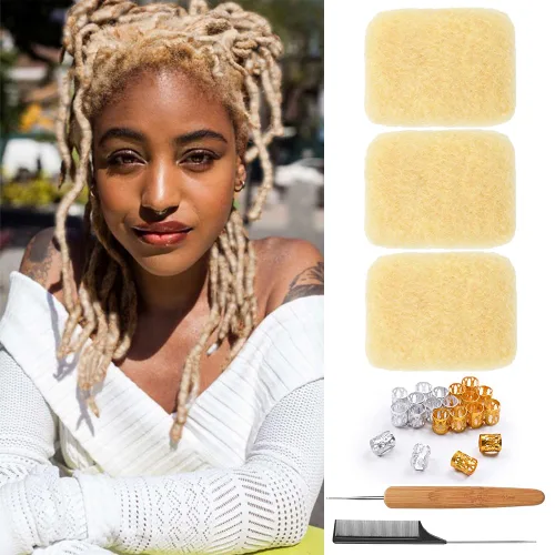 Miniatura 62 de Extensiones Loc de 10 pulgadas de grosor de cabello humano de 10 pulgadas, 10 hebras, extensiones de rastas de cabello humano para mujeres