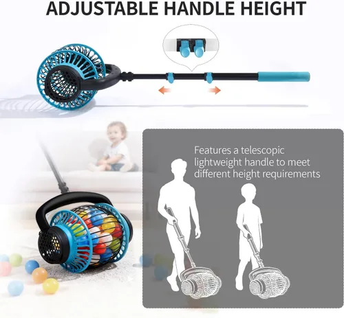 Miniatura 6 de Rodillo de tolva de pelota de tenis, colector de pelotas de tenis portátil, tolva de tenis sin doblar, recogedor de pelota de tenis de rodadura