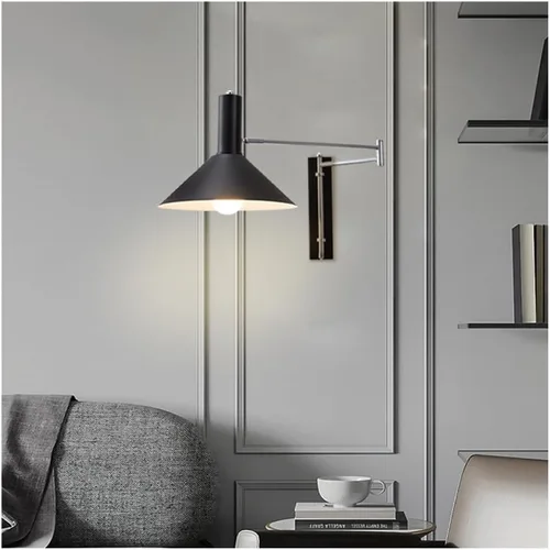 Miniatura 7 de Aplique de pared Bauhaus con brazo articulado, Aplique industrial cromado, luz de lectura ajustable para mesilla de noche, lámpara de metal moderno