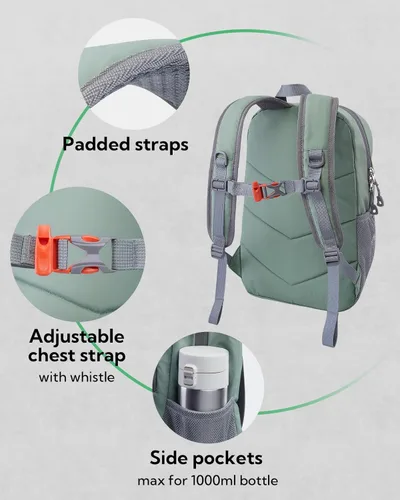 Miniatura 4 de WATERFLY Mochila de Senderismo Pequeña de 12L: Mochila de Día Bolsa de Viaje Ligera Camping Fitness Ciclismo Deportes al Aire Libre Mochila Diaria