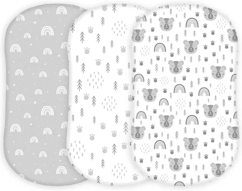 Miniatura 19 de Sábanas de moisés para Papablic, CoZee, Cowiewie, Ezebaby, Nawahev cuna y cama de noche para bebé de TansyPanda, 3 piezas, 33x20, ultra suaves