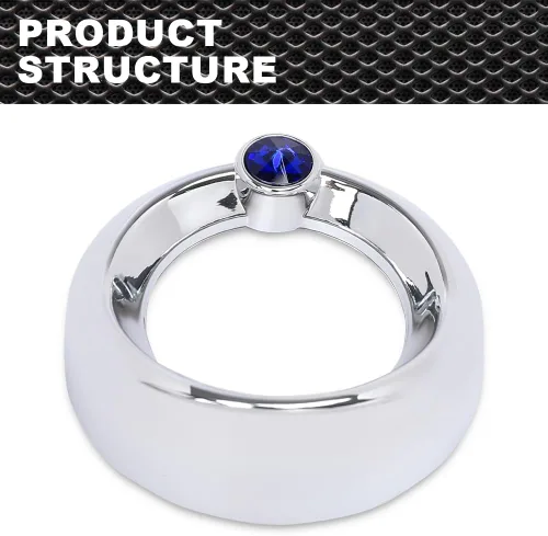 Miniatura 5 de CNNELL Cubierta de calibre azul compatible con visera Older Freightliner Century White Jewel de 1 5/8 pulgadas de apertura, 2 3/8 pulgadas