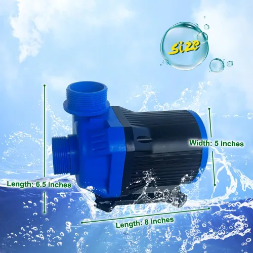 Miniatura 4 de NEZO Bomba de agua para acuario con controlador, sumergible y bomba de retorno de ahorro de energía en línea para acuario, tanque de peces de agua