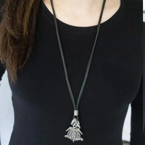 Miniatura 5 de EBSEM Collar de leyendas musicales, cordón de cuero genuino para hombres y mujeres