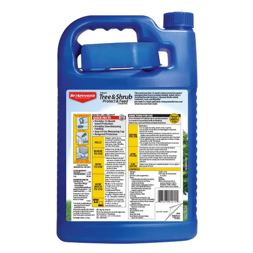 Miniatura 4 de BioAdvanced 12 meses, fórmula concentrada para proteger y alimentar árboles y arbustos, insecticida y fertilizante, 1 galón Concentrado.