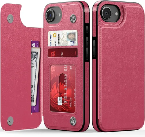 Miniatura 120 de FUNMIKO Funda tipo cartera para iPhone 13 con tarjetero, bloqueo RFID, protección de grado militar y obras de arte impresas con rayos UV, cierre