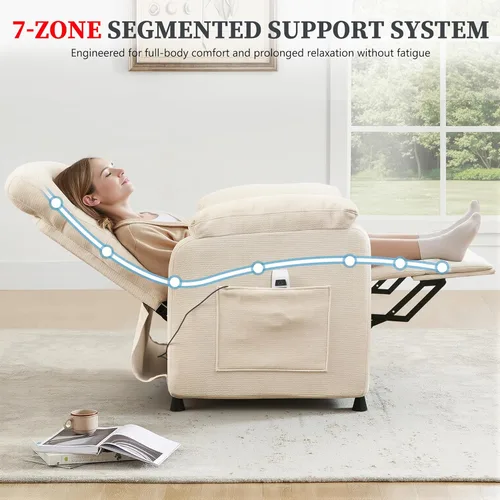 Miniatura 4 de Holaki Silla reclinable eléctrica, silla reclinable eléctrica de chenilla, sillas de sala de estar, silla de lectura, asiento de cine en casa