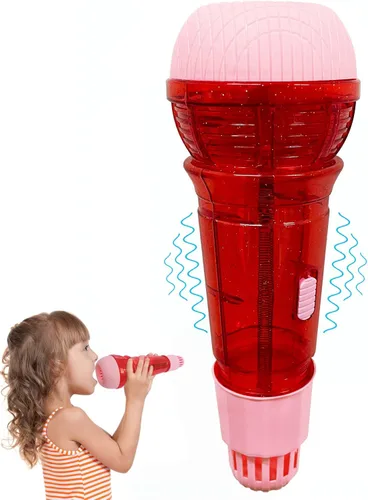 Miniatura 7 de Lolakee Micrófono Echo para Niños y Pequeñitos Duradero y Liviano Juguetes de Canto Musical Terapia del Habla Juguetes con Retroalimentación, Naranja