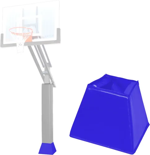 Miniatura 19 de Katop Almohadilla cuadrada para bastón de baloncesto, acolchado de poste protector resistente para poste de 5 x 5 pulgadas, poste y base de 6 x 6