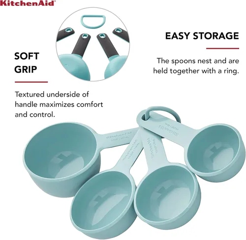 Miniatura 6 de KitchenAid Vasos medidores, juego de 4, Aqua Sky aguamarina (Aqua Sky)