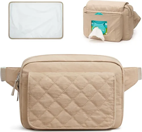 Miniatura 11 de G4Free Pequeña bolsa de pañales para bebé niña y niño, mini bolsa de pañales cruzada con cambiador portátil