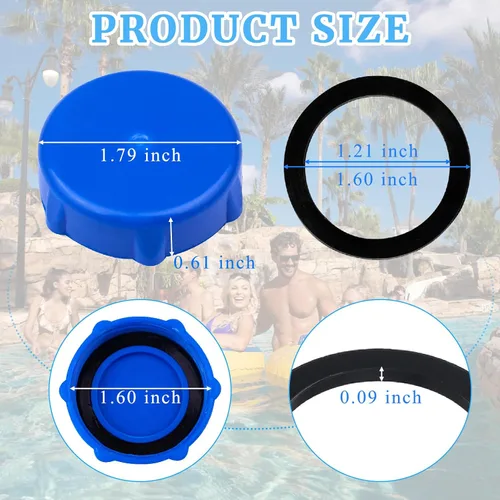 Miniatura 2 de P01006 Reemplazo de la tapa de válvula de drenaje compatible con herramientas seleccionadas de piscina de tierra Bestway, accesorios incluye junta