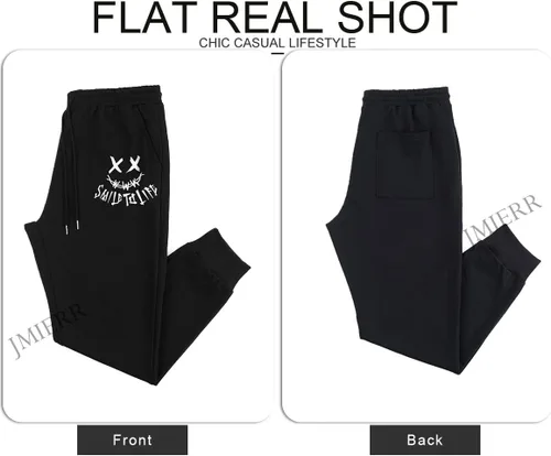 Miniatura 3 de JMIERR Pantalones deportivos cónicos para hombre, para gimnasio, correr, entrenamiento, atléticos, con cordón y bolsillos