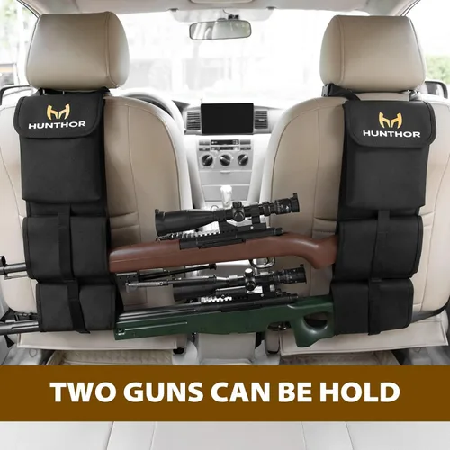 Miniatura 8 de Soporte para pistola en camiones (un par), almacenamiento ajustable para pistolas en el asiento trasero 900D, soporte para rifles automotrices