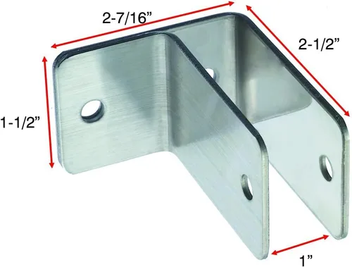 Miniatura 7 de Harris Hardware TP15059 Paquete de paneles de acero estampado para paneles de 1 pulgada, 2 soportes de una oreja, soportes en U de 2 pulgadas