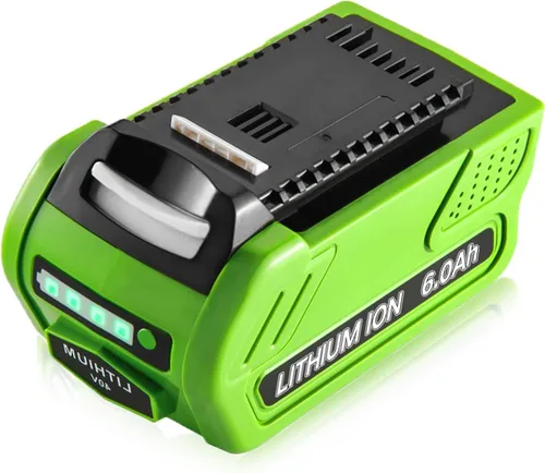 Reoben Batería de litio de 6.0Ah de 40 voltios de repuesto para batería GreenWorks de 40 V compatible con GreenWorks G-MAX 40V 29472 29462 2901319