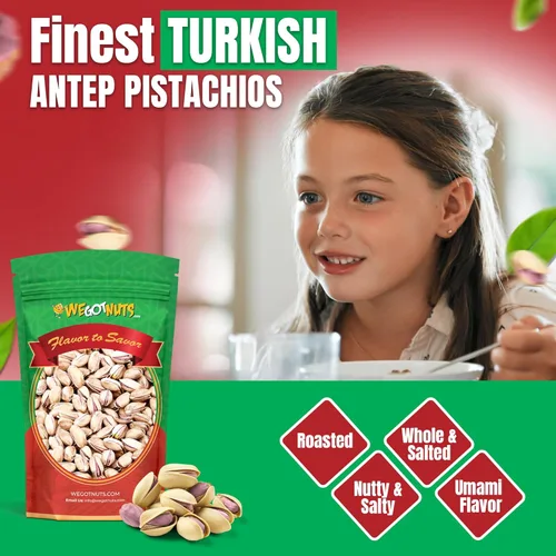 Miniatura 5 de We Got Nuts - Pistachos turcos antep de 5 libras (80 onzas) – Pistachos tostados Kosher de calidad premium – Aperitivo de sabor rico natural