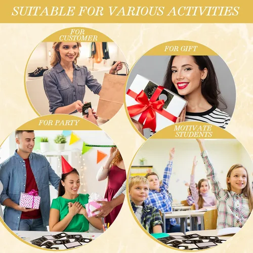 Miniatura 6 de Outus 100 Piezas Certificados de Regalo Tarjetas para Rascar para Pequeñas Empresas Tarjetas de Regalo Personalizadas en Blanco para Vacaciones