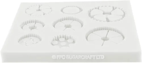 Miniatura 8 de Moldes de fondant, moldes de silicona con forma de neumático de rueda, moldes de chocolate para fondant para decoración de pasteles (gris claro)
