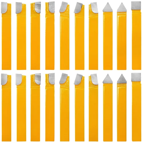 Miniatura 8 de 20 piezas 1/2 "punta de carburo con punta de cortador de broca de corte conjunto para herramientas de torno de metal.