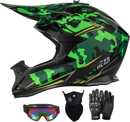 Miniatura 2 de SPARK - Casco de motocross para adultos, casco para bicicleta todoterreno, motocicleta de cara completa, bicicleta de montaña, E-Bike, BMX, MX, ATV